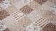 Patchwork béžový/proužek Kosočtverce