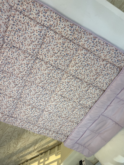 Letní deka BAR tisk 135x200 Lila/oranžový kvítek