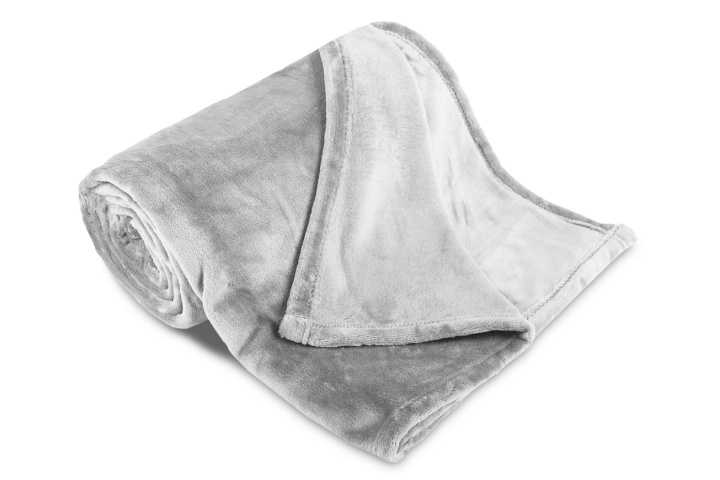 Deka SLEEP WELL MIKROFLANEL uni hladká 150x200 Světle šedá