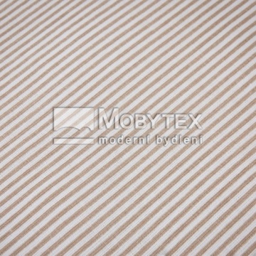 Metráž Proužek béžový (patchwork béžový)