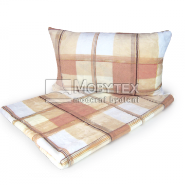 Povlečení SLEEP WELL MIKRO - FLANEL tisk KOSTKY