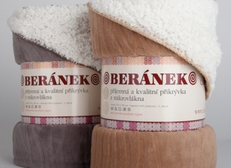 Deka beránek PZ - žakár/jednobarevná