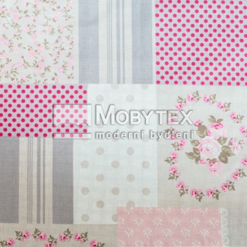 Metráž Patchwork malinový