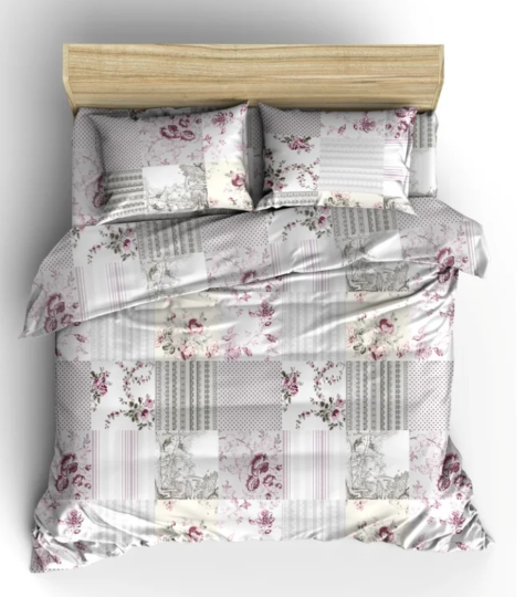 019 Patchwork Deluxe fialovo-šedý
