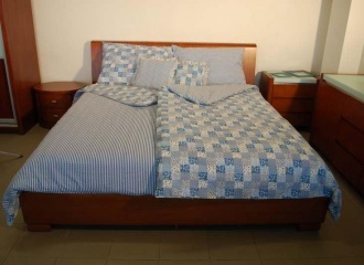 Modrý patchwork/proužek