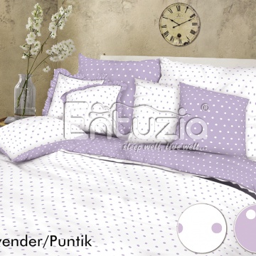 019 E Lavender Puntík Bavlna standard 2x 140/200, 2x 70/90