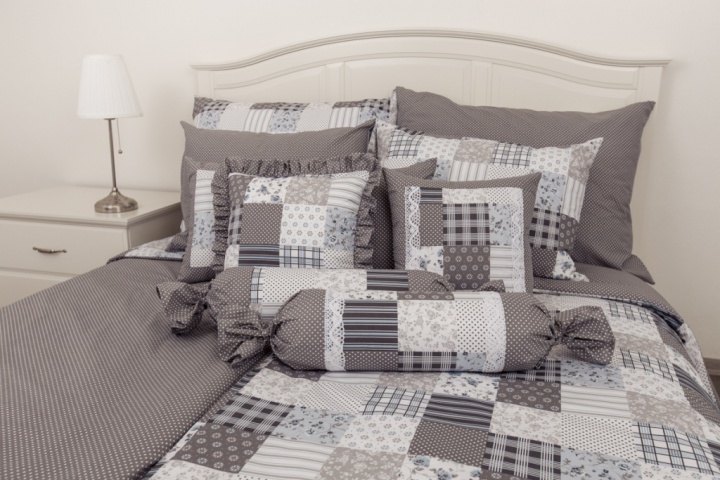 Letní deka PZ Patchwork modro-šedý