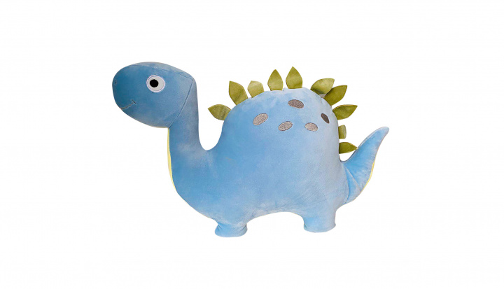 Plyšák/polštářek mikrospandex Dino 40cm modrý