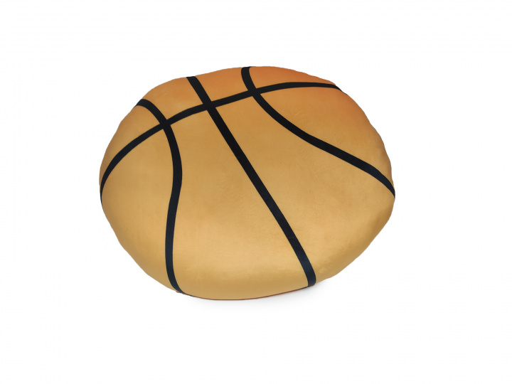 Plyšák/polštářek mikrospandex Basket s píšťalkou oranžový 40cm