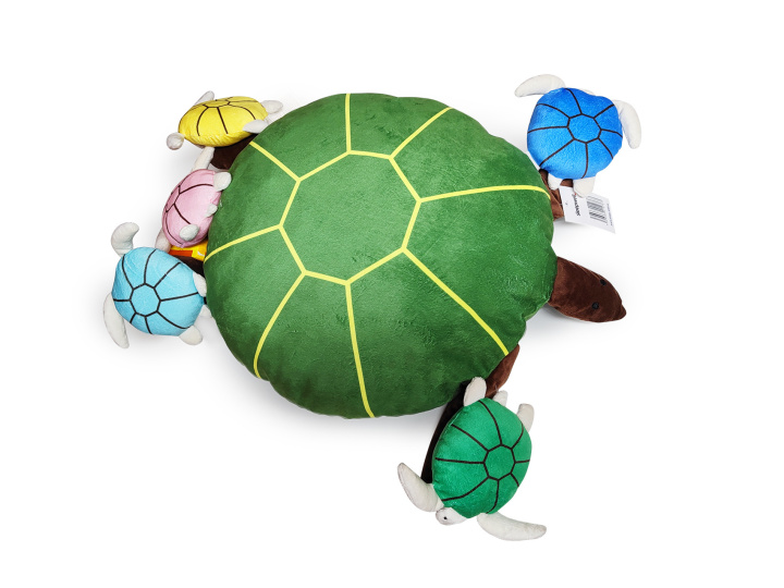 Plyšák/polštářek mikrospandex Želví rodinka (50cm + 5 malých želviček)