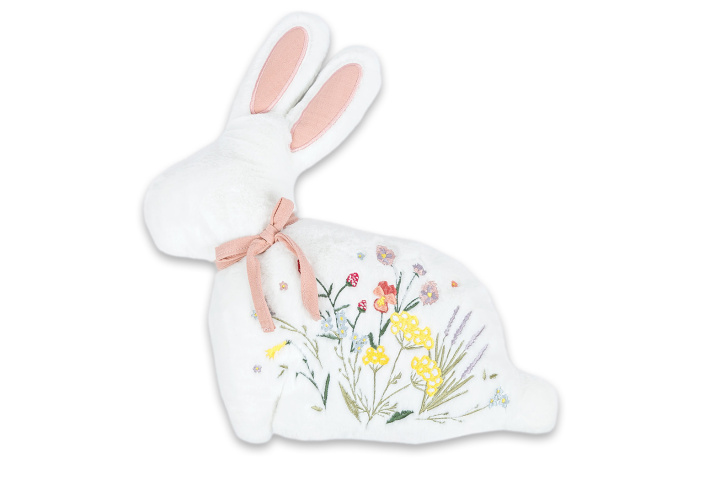 Plyšák/polštářek mikrospandex Zajíc s výšivkou