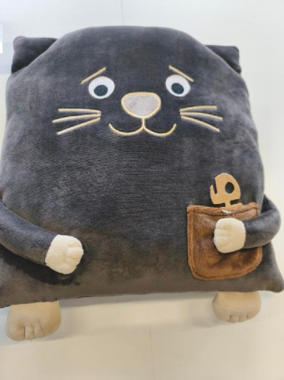 Plyšák/polštářek mikrospandex Kocour 30cm