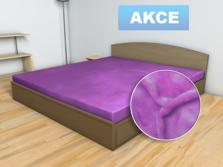 Prostěradlo MIKROFLANEL Sleep Well Fialová
