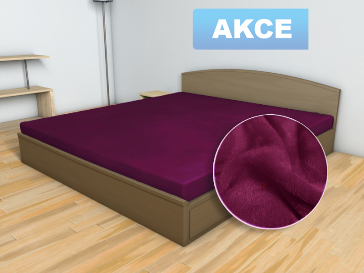 Prostěradlo MIKROFLANEL Sleep Well Tmavě fialová 90x200