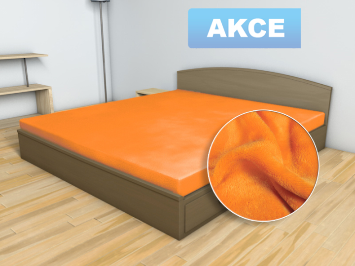 Prostěradlo MIKROFLANEL Sleep Well Světle oranžová