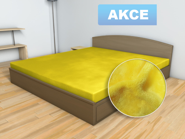 Prostěradlo MIKROFLANEL Sleep Well Žlutá