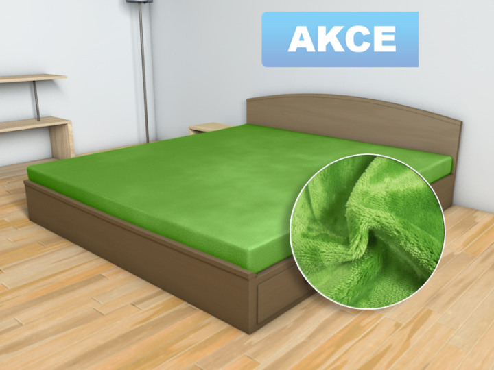 Prostěradlo MIKROFLANEL Sleep Well Zelená kiwi