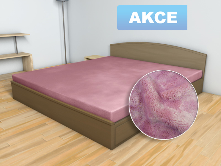 Prostěradlo MIKROFLANEL Sleep Well Starorůžová