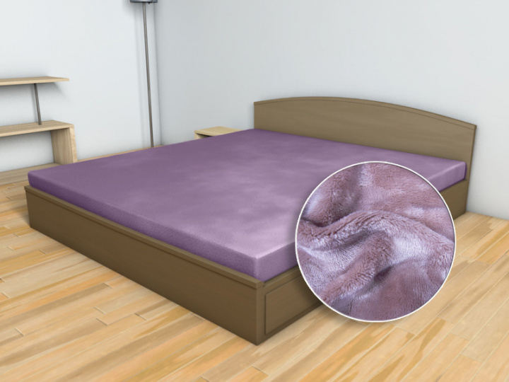 Prostěradlo MIKROFLANEL Sleep Well Šedá lila