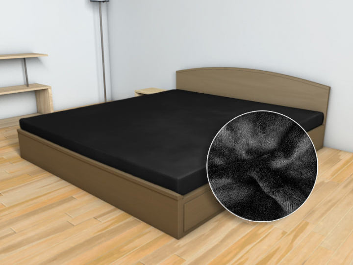 Prostěradlo MIKROFLANEL Sleep Well Černá