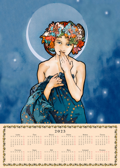 Utěrka Kalendář Alfons Mucha
