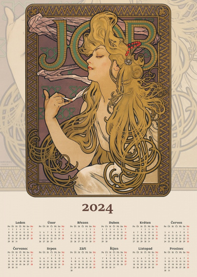 Utěrka Kalendář Alfons Mucha Ruby