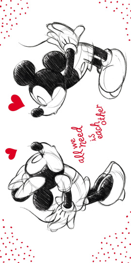 Osuška Mickey a Minnie In Love 03