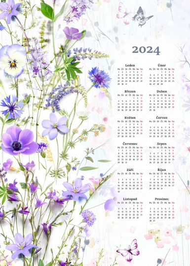 Utěrka Kalendář Bluebell Kalendář 2024