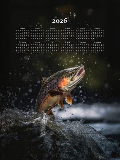 Utěrka KALENDÁŘ 2026 PSTRUH