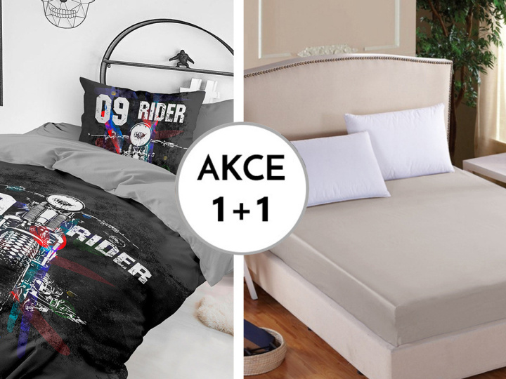 A Akce 2+1 2x Prostěradlo Deluxe s lycrou světle šedá 180/200/30 + 1x Rider 140/200 + 70/90