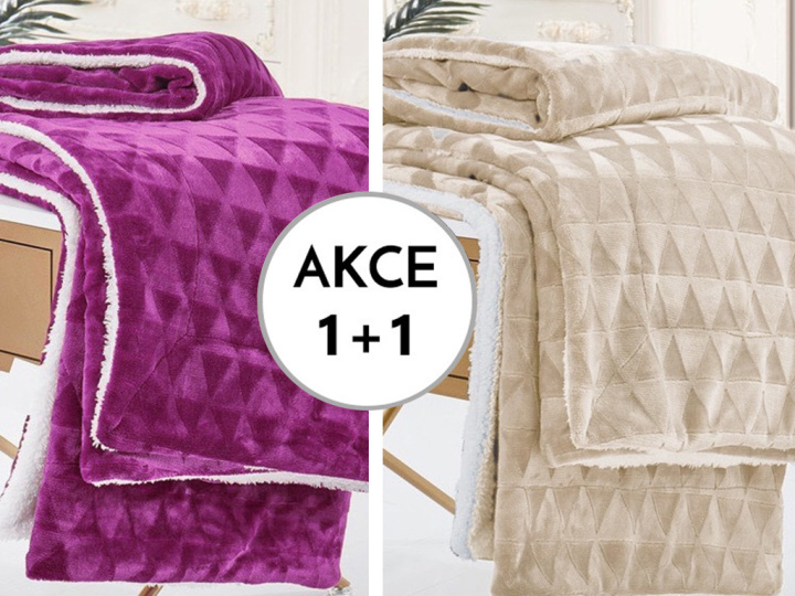 Akce 1+1 Deka UD s beránkem TRIANGEL 150x200