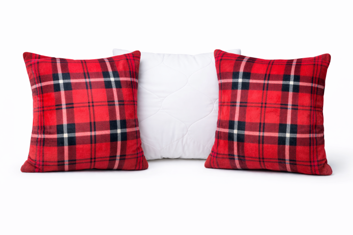 AKCE 2+1 2x povlak 40/40 PMZ tisk + 1x výplň 40/40 povlak 40/40 kostka červená