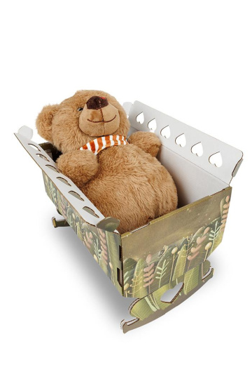 Můj první méďa - plyšový medvídek v originální kolébce V lese