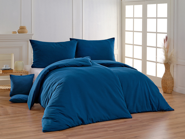 Povlečení krep tmavě modrý