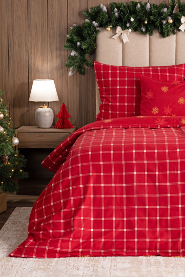 Vánoční romance Flanel premium Povlak 40/40 Kostky
