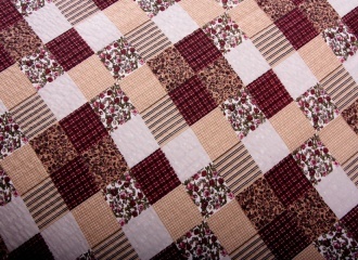 Metráž Hnědý patchwork