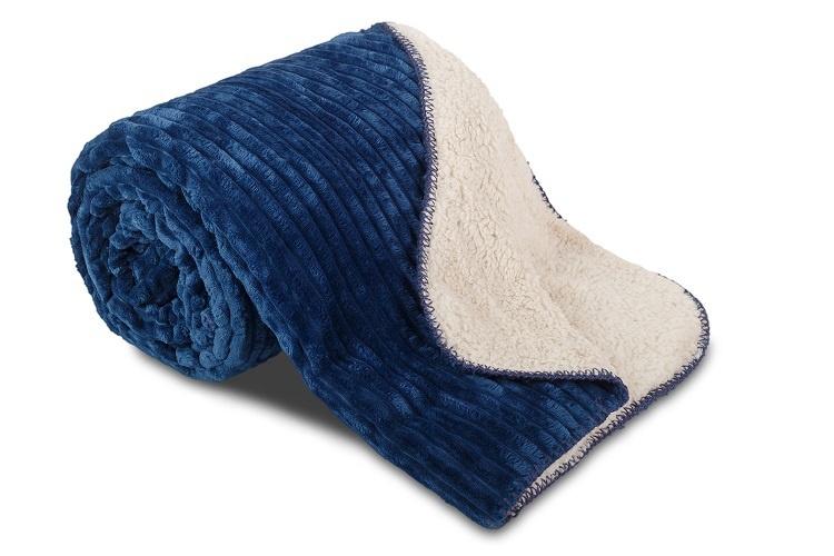 A Deka SLEEP WELL OVEČKA Manžestr 150x200 Petrolejová