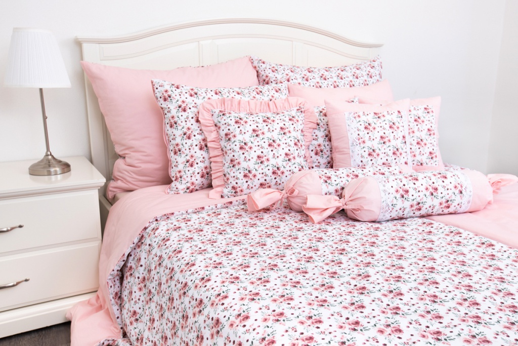 020 Rose/UNI pink Krep standard Povlak 40/40